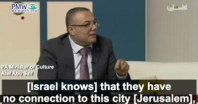 Ministro da Autoridade Palestina: “Israel não tem história” Ministro da Autoridade Palestina: “Israel não tem história”