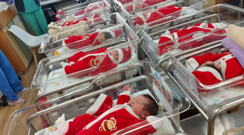 Bebês de Nazaré em clima de Natal