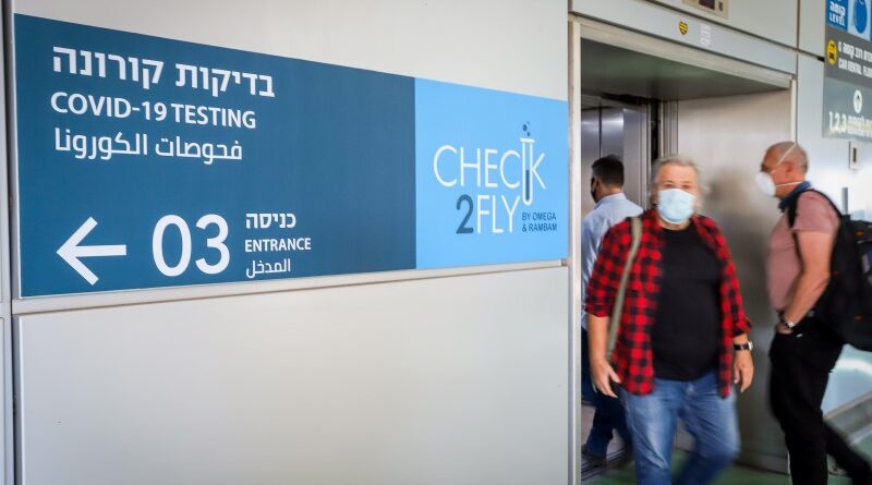 Teste PCR para entrar em Israel