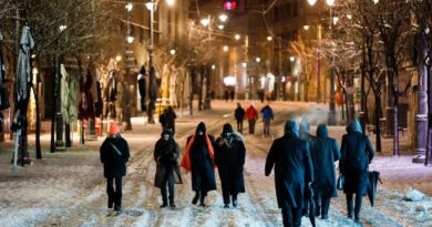 Estradas bloqueadas pela neve em Jerusalém