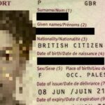 "Territórios Ocupados" diz o passaporte britânico