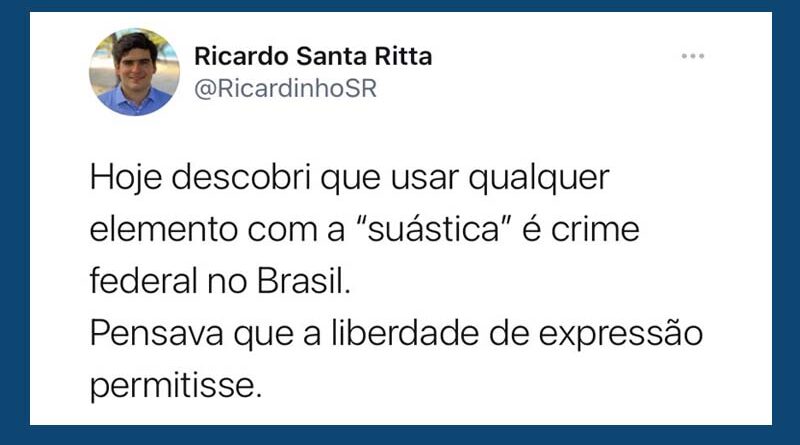 Político apoiar símbolo nazista