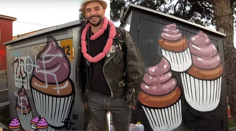 Artista transforma suásticas em cupcakes