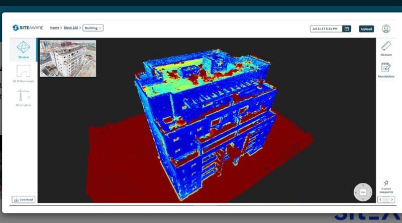 Software documenta etapas de uma construção