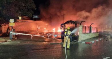 Dezoito ônibus incendiados Tzfat