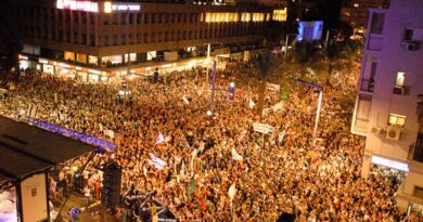 Grande manifestação antes da greve