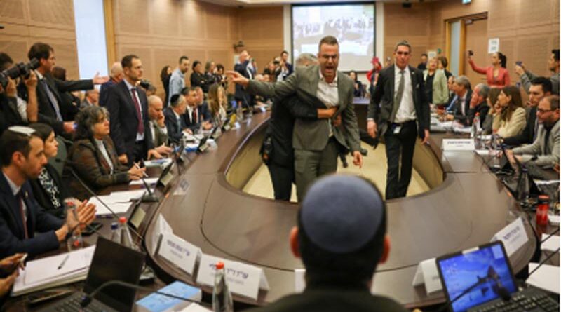 Caos no comitê da Knesset