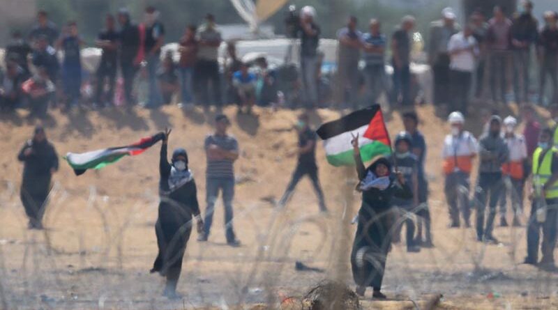 Palestinos marcham em apoio ao Lion's Den