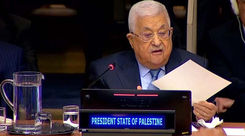 Abbas pede à ONU