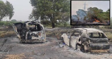 Bombeiros combatem incêndios