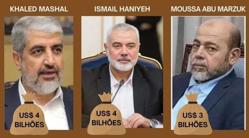 Líderes do Hamas acumulam US$ 11 bilhões