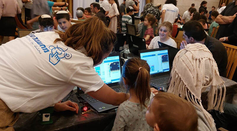 Crianças deslocadas aprendem tecnologia