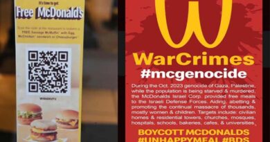 QR code redireciona para propaganda anti-Israel