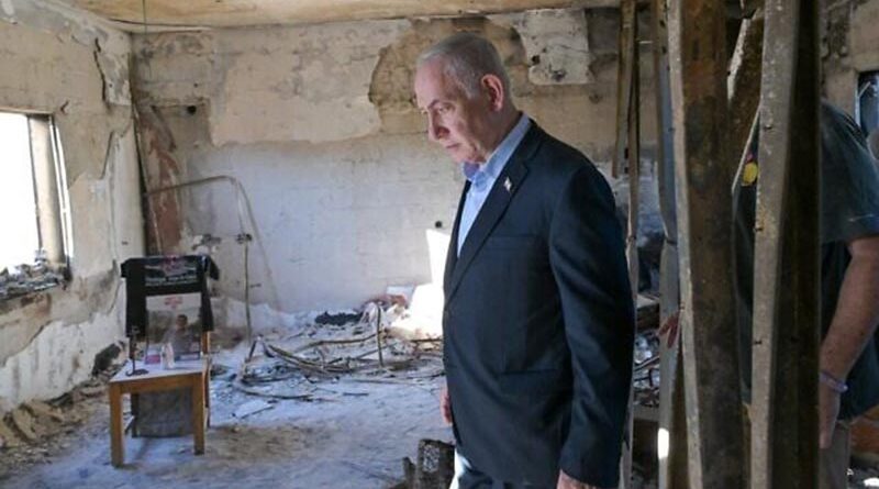 Raiva, protestos e lágrimas na visita de Netanyahu a Nir Oz