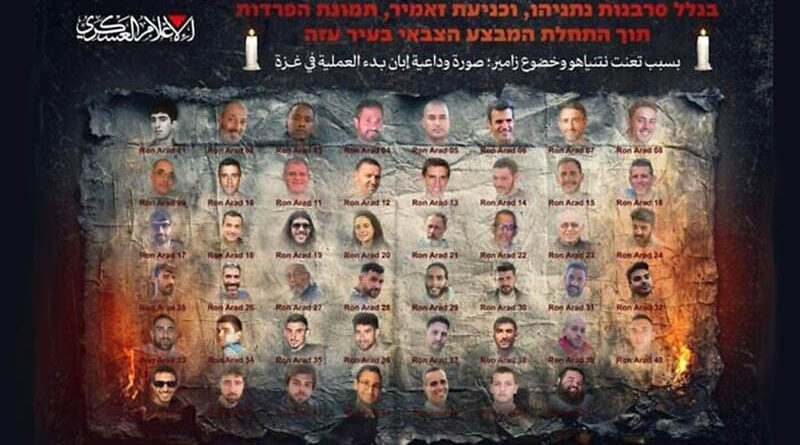 Hamas publica foto dos reféns com o nome de Ron Arad