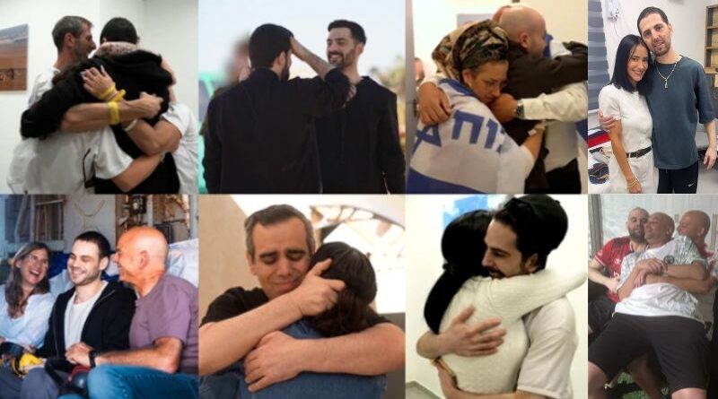 O reencontro emocionante dos reféns com as famílias