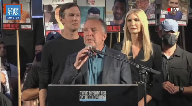 Multidão vaia Netanyahu durante discurso de Witkoff