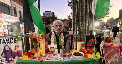 Ativistas anti-Israel homenageiam Sinwar