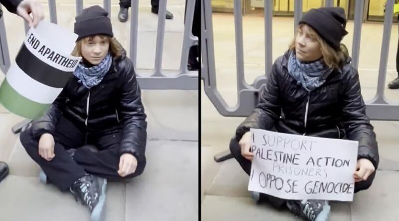 Greta presa em Londres em protesto pró-Palestina