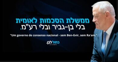 Um governo sem Ben Gvir e sem Ra'am